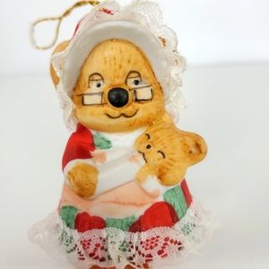 Jasco - Caring Critter Lil Chimer ~ Porcelain Bell Christmas Ornament * Mama Bea